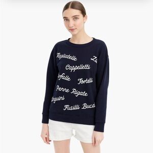 Jcrew pasta sweatshirt navy